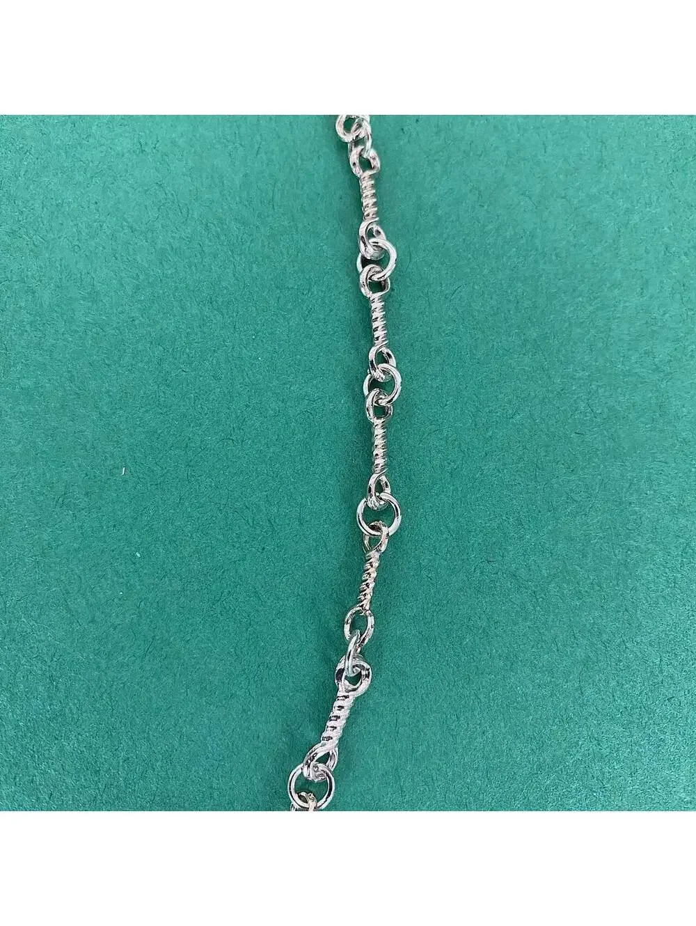 Double Cross Silver Necklace. Rhinestone Cross. 19.5 inches length. Is